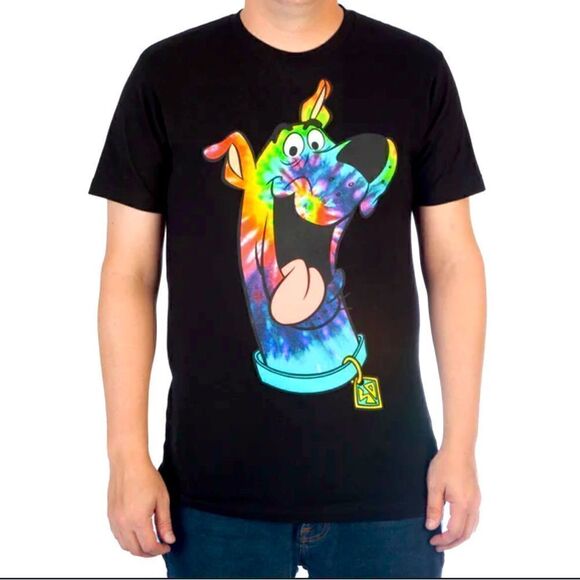 Scooby Doo T-Shirt Men’s Medium “Crayon Scribbles” Scooby Black Vintage - Picture 1 of 7